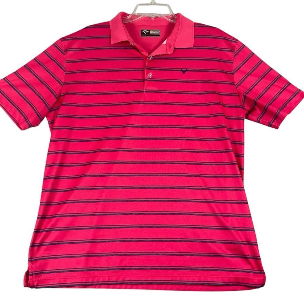 Men's Callaway Opti-Dri Striped Polo Large‎